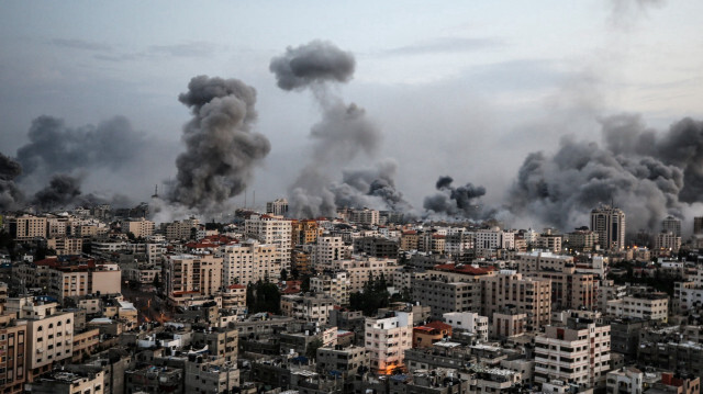 İşgalci İsrail'in saldırılarından sonra Gazze. 