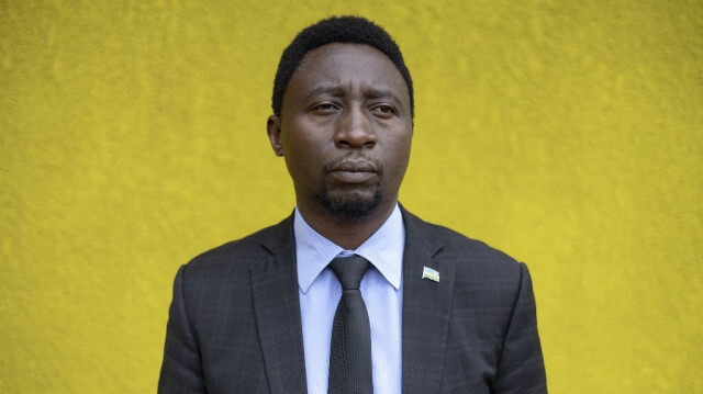 Le président du Parti démocratique vert du Rwanda et chef de file de l'opposition, Frank Habineza.
