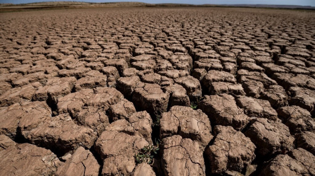 Terre craquelée par la sécheresse au sud de Casablanca, Maroc, le 6 mars 2024.