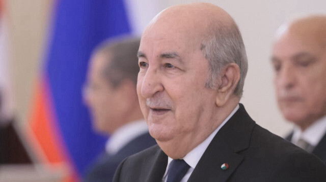 Le président algérien, Abdelmadjid Tebboune, participe à une réunion avec le président russe au Kremlin à Moscou, le 15 juin 2023.