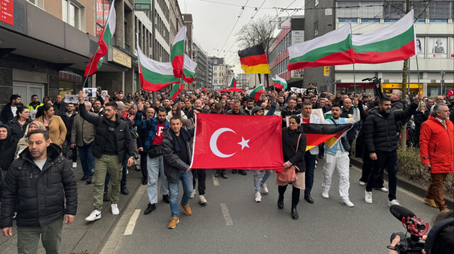 La manifestation organisée le 31 mars 2024, en l'honneur de quatre membres d'une famille bulgare d'origine turque ayant perdu la vie dans l'incendie criminel à Solingen, en Allemagne.