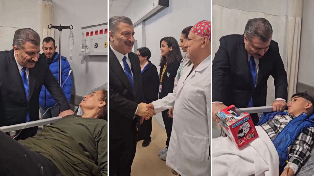 Sağlık Bakanı Koca Hatay'daki hastanelerde tedavi görenleri ziyaret etti