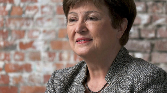 Portrait court de la directrice générale du Fonds monétaire international Kristalina Georgieva qui a été reconduite pour un second mandat de cinq ans. 