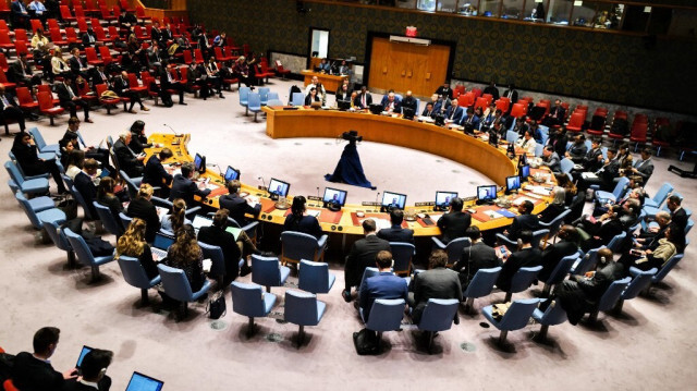 Le Conseil de sécurité de l'ONU tient une réunion d'urgence sur le risque de famine et les attaques contre les travailleurs humanitaires à Gaza, au siège de l'ONU à New York, le 5 avril 2024.