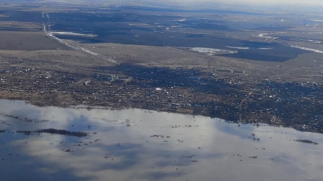 Une vue aérienne de la région de Kourgan, en Russie, le 11 avril 2024