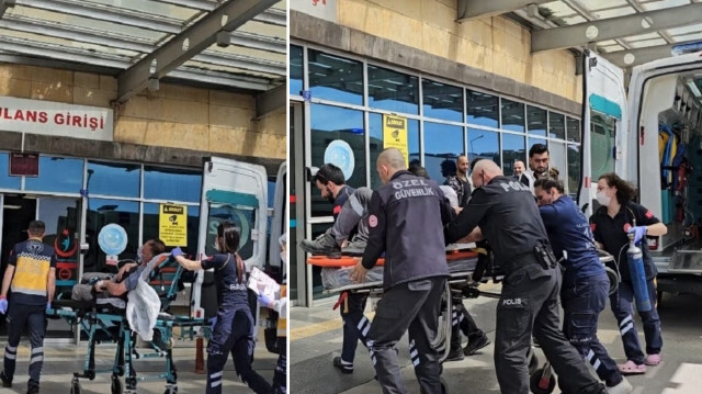 Zehirlenenler ambulanslarla hastaneye kaldırıldı. 