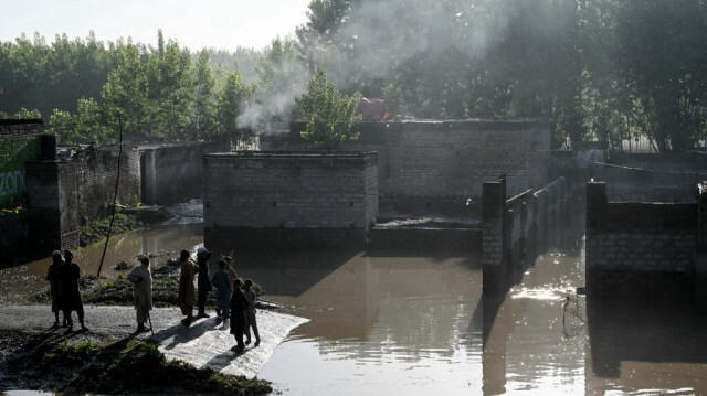 Inondations dans le district de Charsadda, dans la province du Khyber Pakhtunkhwa, le 17 avril 2024.