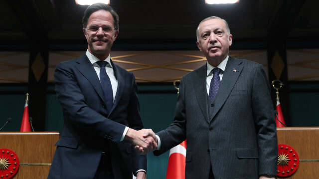 Arşiv - Hollanda Başbakanı Mark Rutte ile Cumhurbaşkanı Recep Tayyip Erdoğan.