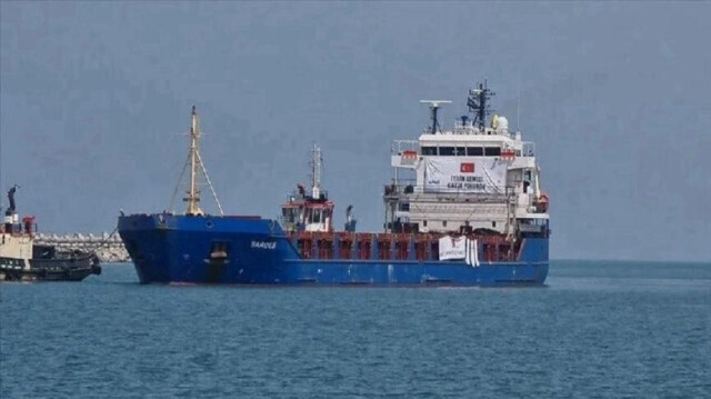 سفينة المساعدات التركية التاسعة الموجهة لغزة تصل سواحل مصر