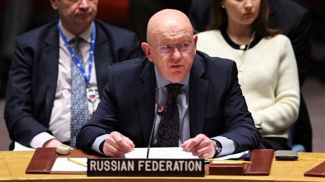 Le représentant permanent de la Fédération de Russie auprès des Nations Unies, Vassili Nebenzia.