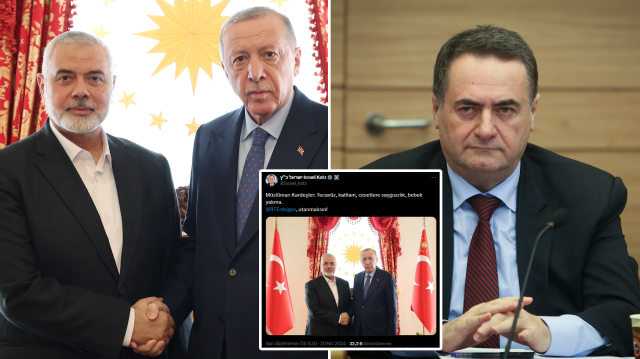 İsrailli Bakan Katz'dan Heniyye ile görüşen Cumhurbaşkanı Erdoğan'ı hedef alan skandal paylaşım