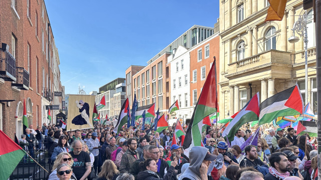 مظاهرة داعمة لفلسطين في أيرلندا