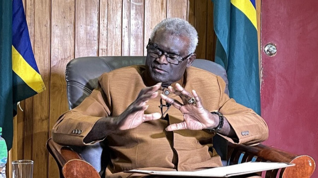 Le Premier ministre sortant des îles Salomon Manasseh Sogavare.