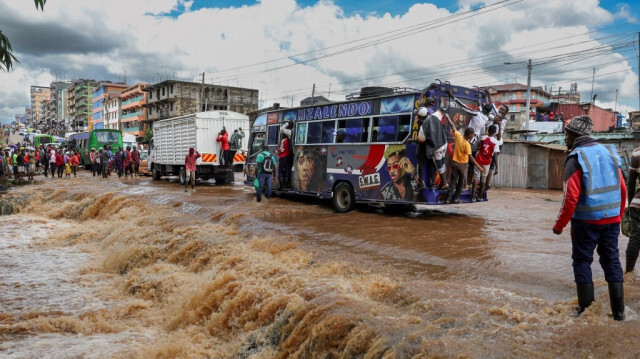 Fortes pluies saisonnières dans la capitale kenyane, Nairobi, le 24 avril 2024.