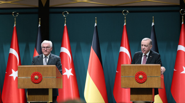 Almanya Cumhurbaşkanı Frank-Walter Steinmeier - Cumhurbaşkanı Recep Tayyip Erdoğan