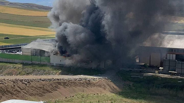 Ankara'da sanayi bölgesinde yangın