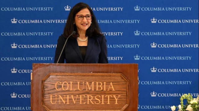 La présidente de l'Université de Columbia, Minouche Shafik.