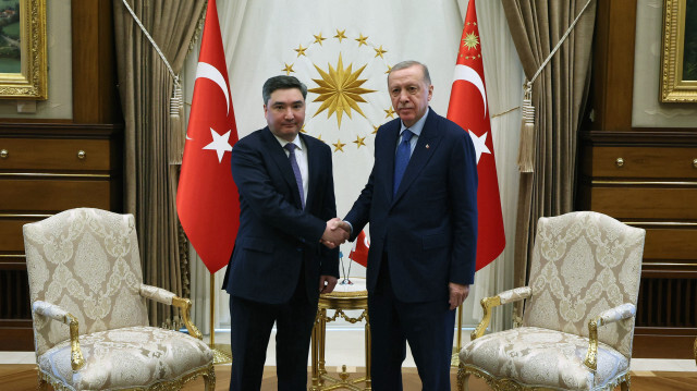 Cumhurbaşkanı Recep Tayyip Erdoğan ve Kazakistan Başbakanı Oljas Bektenov