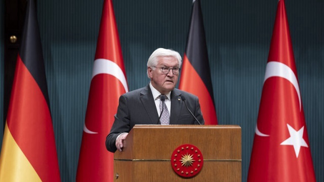 Le Président allemand, Frank-Walter Steinmeier lors de ça visite en Turkiye, le 24 avril 2024.