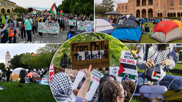ABD'nin Columbia Üniversitesinde süren Gazze protestoları diğer okullara yayılmaya devam ediyor.
