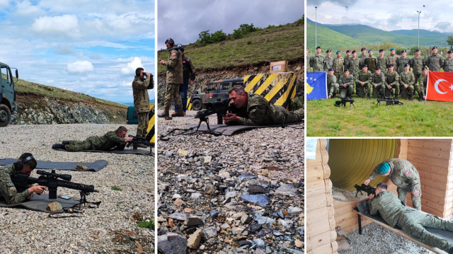 Türk askeri Kosova askerlerine keskin nişancı eğitimi verdi.