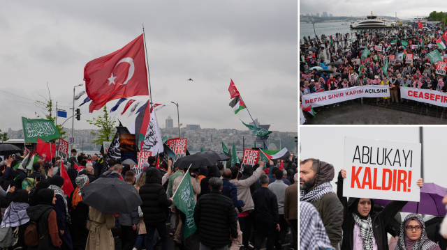 İHH, Üsküdar'da "Gazze'yi Unutma" yürüyüşü düzenledi.