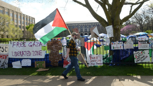 ABD'deki üniversitelerde Gazze'ye destek veren eylemler dalga dalga yayılıyor.
