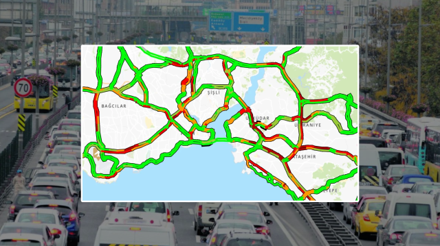 İstanbul'da trafik yoğunluğu