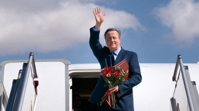 Le secrétaire britannique aux Affaires étrangères, David Cameron, le 26 avril 2024.