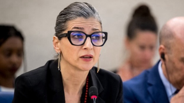 La rapporteuse spéciale des Nations Unies sur la situation des droits de l'homme dans les territoires palestiniens occupés, Francesca Albanese.