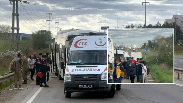 Tekirdağ'da feci kaza: 5'i askeri personel 16 yaralı