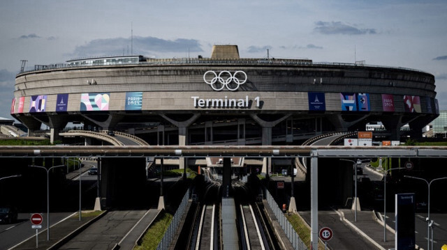 Le Terminal 1 de l'aéroport Roissy-Charles de Gaulle en préparation des Jeux Olympiques de Paris 2024.
