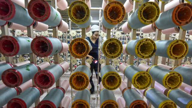 Une usine de textile en Chine.