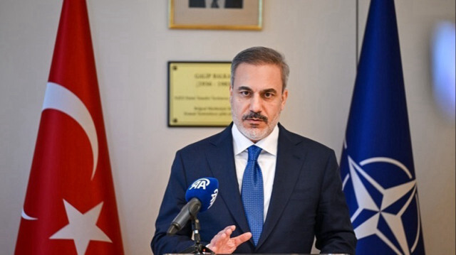Le ministre turc des Affaires étrangères, Hakan Fidan, lors de la réunion des ministres des Affaires étrangères de l'OTAN à Bruxelles en Belgique, le 04 avril 2024.