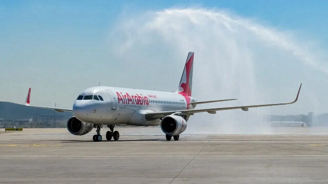 مطار صبيحة بإسطنبول يحتفي باستقبال أول رحلة لـ"العربية للطيران"