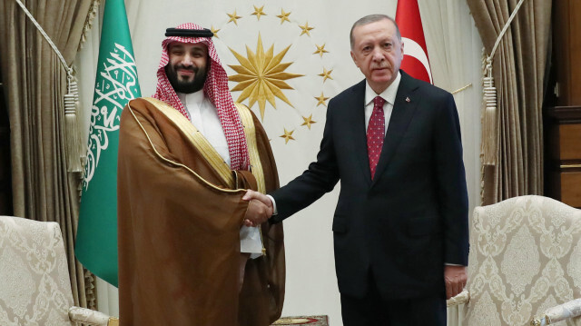 Cumhurbaşkanı Erdoğan Suudi Arabistan Veliaht Prensi Selman ile Filistin'i görüştü