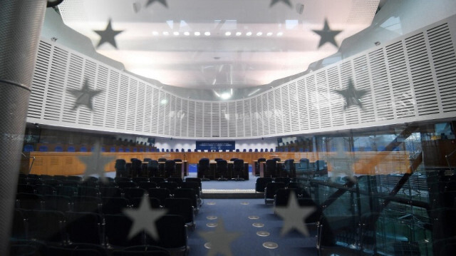 L'intérieur de la Cour européenne des droits de l'homme (CEDH) à Strasbourg, dans l'est de la France, le 7 février 2019.