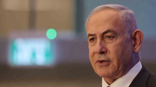 Le Premier ministre israélien, Benyamin Netanyahu, dans un discours télévisé à Jérusalem, le 08 avril 2024.