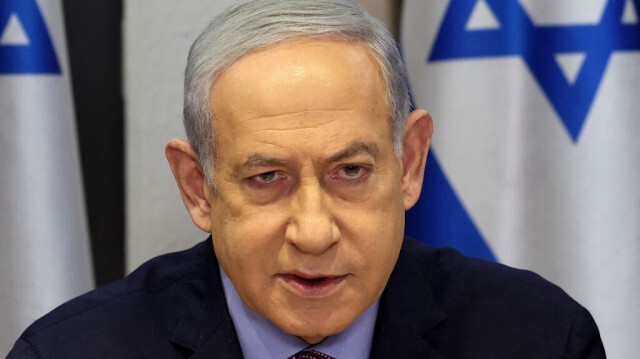 Le Premier ministre israélien Benjamin Netanyahu préside une réunion du cabinet à la Kirya, qui abrite le ministère israélien de la Défense, à Tel Aviv, le 31 décembre 2023.