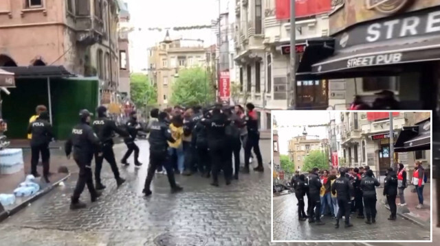 Taksim'e çıkmak isteyen gruplara polis müdahalesi: Çok sayıda kişi gözaltında