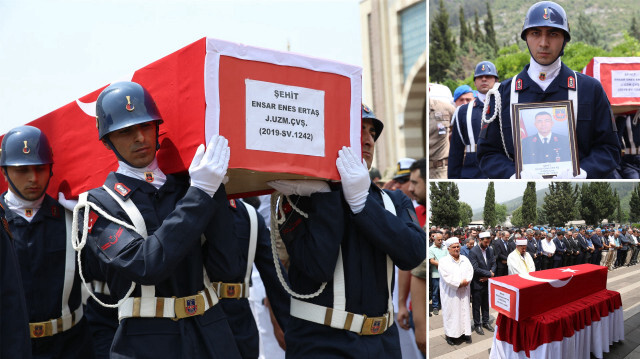 Şehit Jandarma Uzman Çavuş Ertaş Hatay'da son yolculuğuna uğurlandı