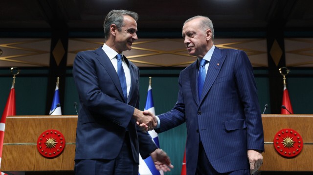 Yunanistan Başbakanı Kiryakos Miçotakis - Cumhurbaşkanı Recep Tayyip Erdoğan