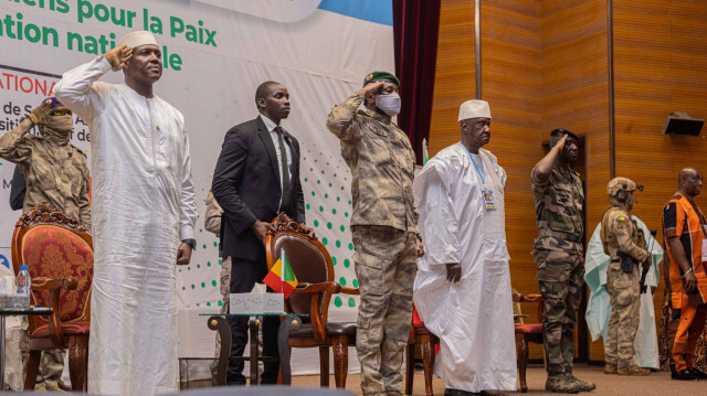 Le président de la transition au Mali, chef de l'État, Assimi Goïta lors du lancement du Dialogue inter-malien.