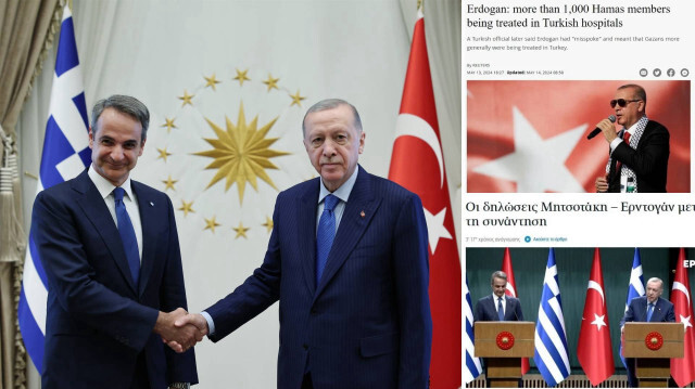 Cumhurbaşkanı Recep Tayyip Erdoğan, Yunanistan Başbakanı Kiryakos Miçotakis.