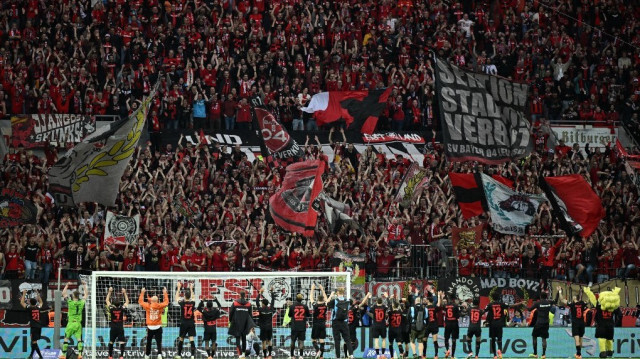 Supporters du Bayer 04 Leverkusen, le 27 avril 2024.