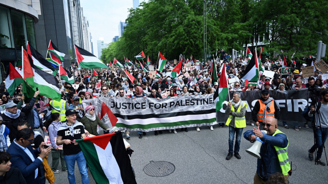 بروكسل.. آلاف المتظاهرين يطالبون بفرض عقوبات على الاحتلال الإسرائيلي