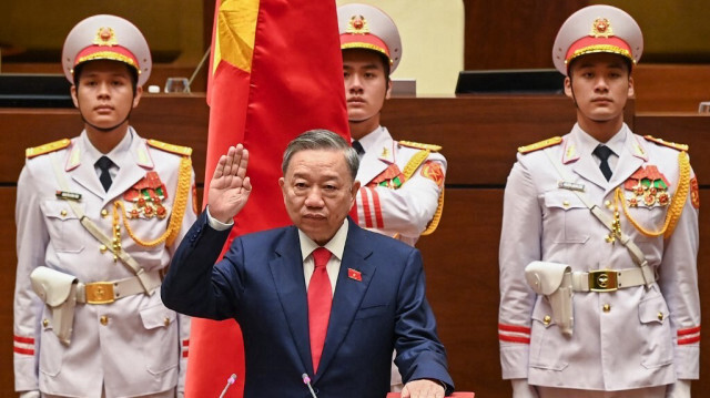 To Lam prête serment en tant que président du Viêt Nam lors de la session d'été de l'Assemblée nationale à Hanoi, le 22 mai 2024.