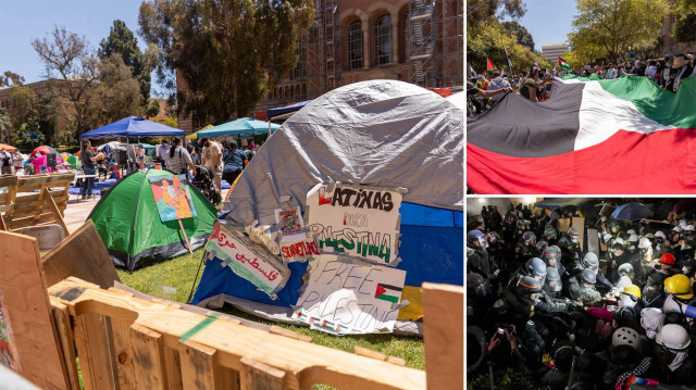 İsrail'in saldırılarını protesto etmek amacıyla yeni dayanışma kampı kuruldu