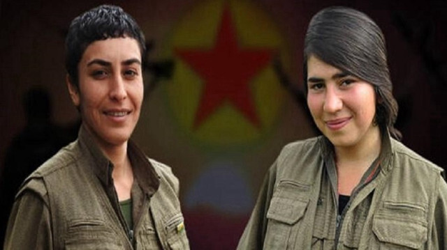 Terör örgütü PKK/KCK mensubu 'Nujiyan İsyan' kod adlı Hadice Kaya ve Suriye vatandaşı 'Diljin Azadi' kod adlı Heva Kivelçek.