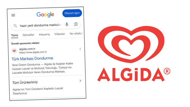 Algida'dan Google'da 'yerli malı' oyunu.